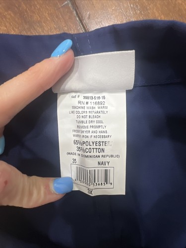 Uniform Advantage UA Scrub Unisex Top And Pants Blue Sz 3X - Picture 10 of 11