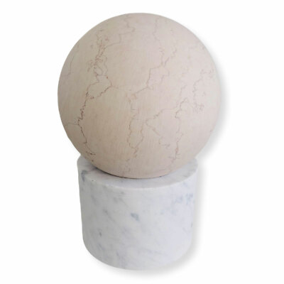 Kugel Skulptur Tabelle Marmor Botticino Marble Table Sphere Durchmesser 20cm