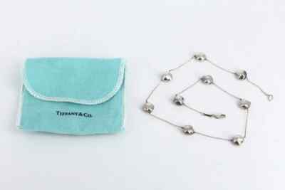 Tiffany & Co Sterling Silver Peretti Nugget Bean Necklace 15.5'', 10 grams