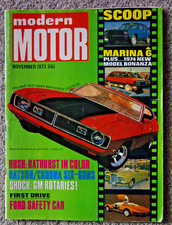 Modern Motor 1973 Nov Falcon XA XB Wankel Chevrolet Camaro Ford ESV Owen Sedanca