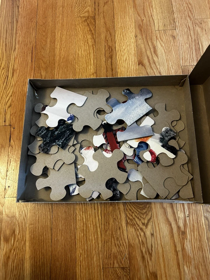 Vintage Cabbage Patch Kids CPK 35pc Puzzle Winter Skating Pond In Box Complete - Image 2 of 4