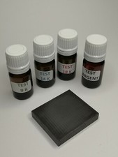 Kit 4 test testeur réactif or 9 14 18 K argent flacon à spatule +pierre +notice