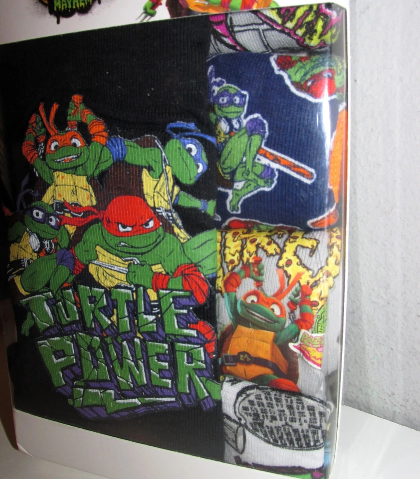 PACK DE 5 CALZONCILLOS BOXER TMNT Mutant Mayhem de algodón para niños (talla 6) NUEVOS EN PAQUETE Foto 4 de 4