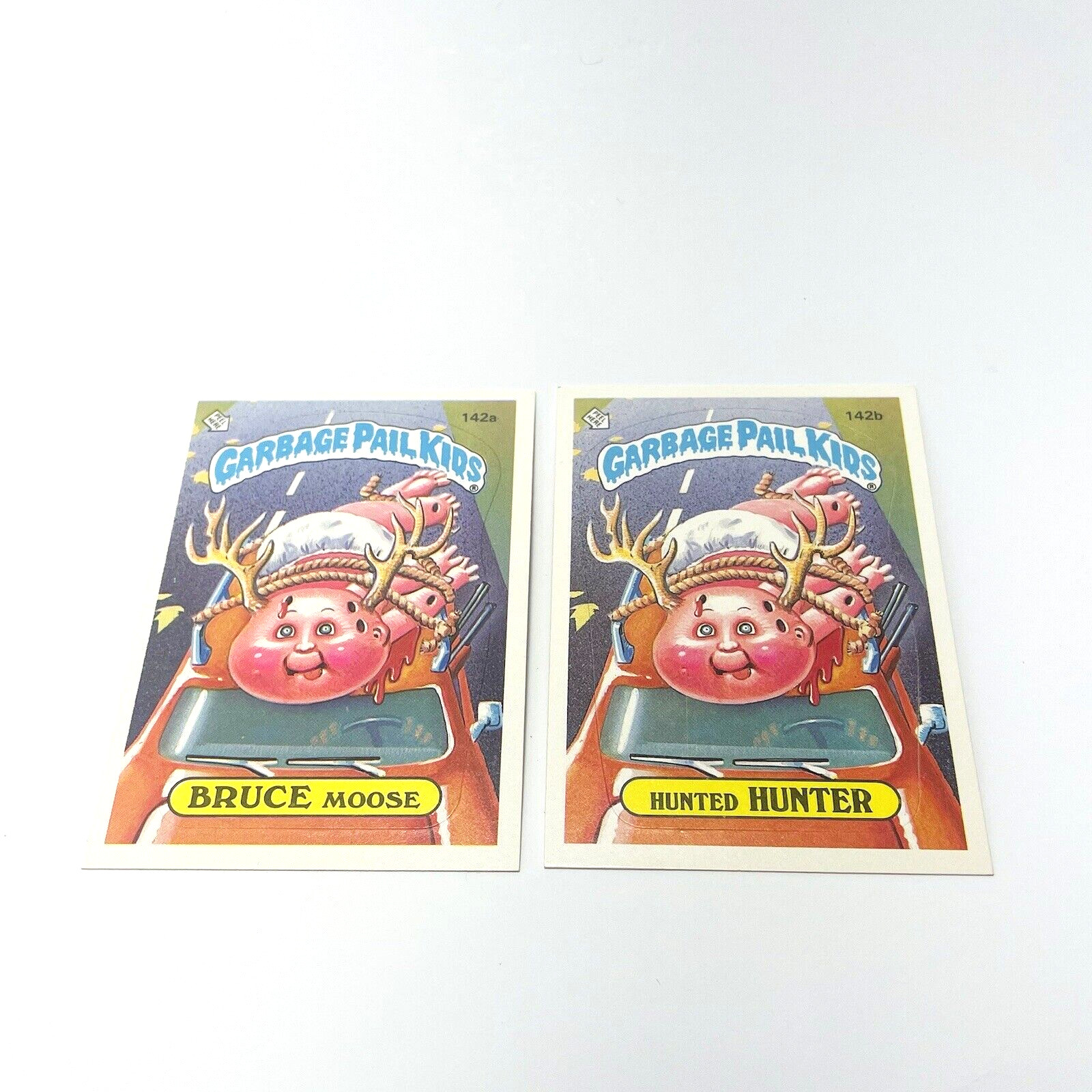 Hunted HUNTER #142b 1986 Garbage Pail Kids trading card — raw and PSA graded price guide