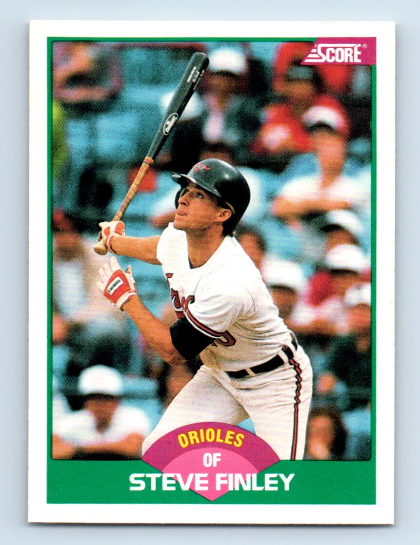 1989 Score Rookie & Traded Steve Finley Rookie Baltimore Orioles #95T