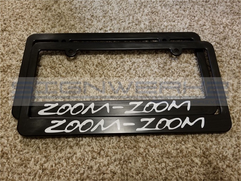 Mazda Zoom Zoom License Plate Frame Miata MX5 CX3 RX7 RX8