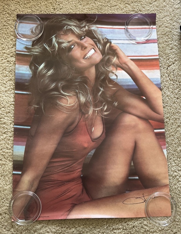 Poster Farrah Fawcett Red Swimsuit 20X28 Vintage 1976 CL14-507 Pro Arts