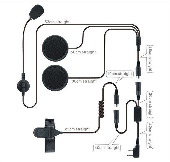 Motorcycle Helmet Earpiece Headphone for Kenwood Baofeng 5R Walkie