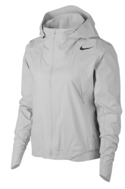 Jane Austen Gedetailleerd Pat Nike AeroShield Running Jacket Vast Grey Women&#039;s Sz M 929124-092 MSRP  $350 🌧 | eBay