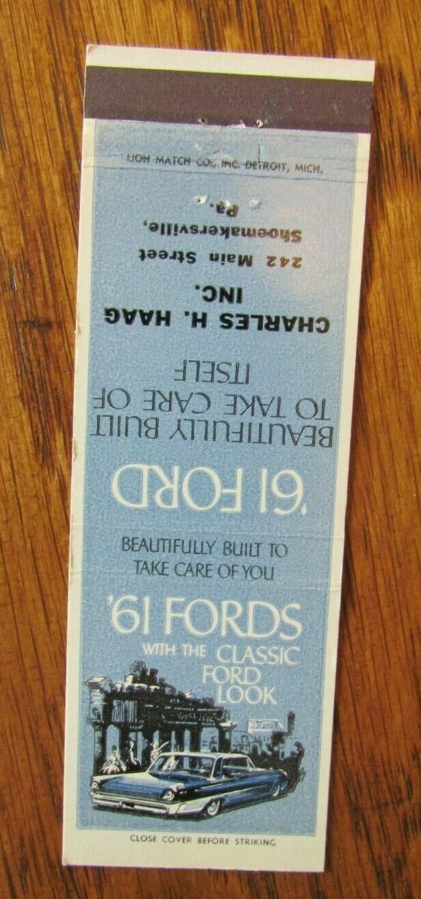 1961 FORD CAR DEALER: CHARLES HAAG (SHOEMAKERSVILLE, PENNSYLVANIA) -G9 |  eBay