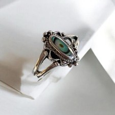 925 Sterling Silver with Abalone Shell Ring Sizes 6, 7, 8, 9 NEW 