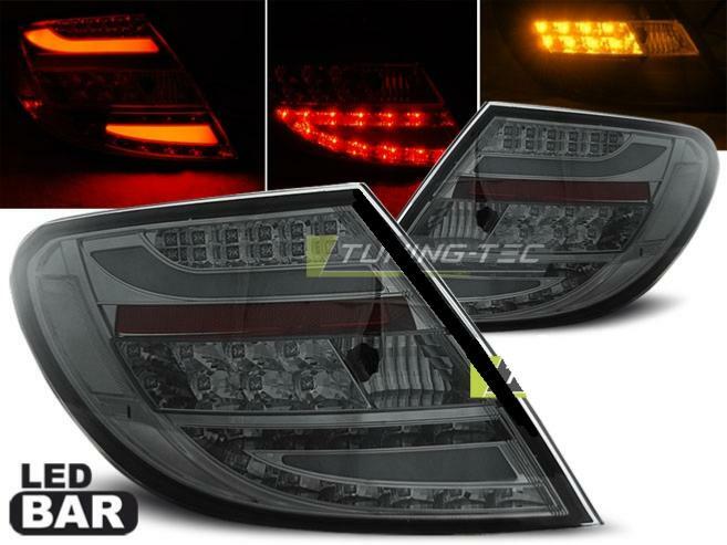 Feux arriere Mercedes W204 LED BAR fumés pour Berline Classe C 2007-2010