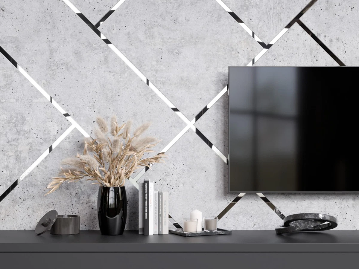 14 adesivi da parete triangolari in acrilico per decorazione di sfondo per casa, camera da letto, decorazione di sfondo (argento