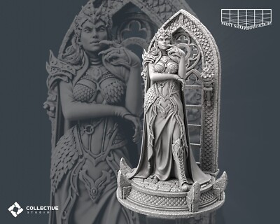Vampir Königin Miniatur Lady Dracula Figur für TTRPG's wie D&D 5e Pathfinder DSA