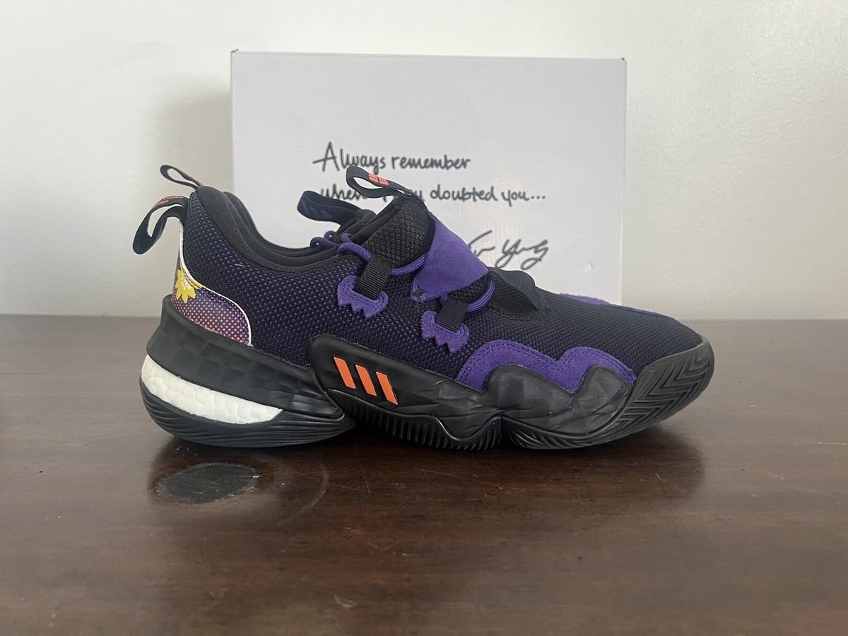 Adidas Trae Young 1 Mens Basketball Shoes Size 11 Black Team College Purple New adidas Trae Young 1 Black Team College Purple for Sale  main image 3