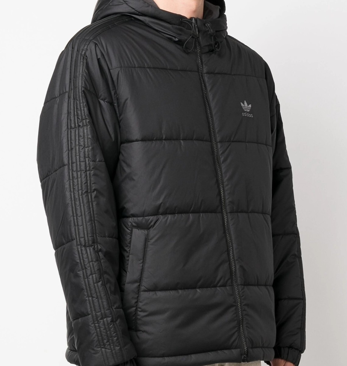 AUTHENTIC ADIDAS ORIGINALS REVERSIBLE PUFFER HOODIE IL6116 | eBay