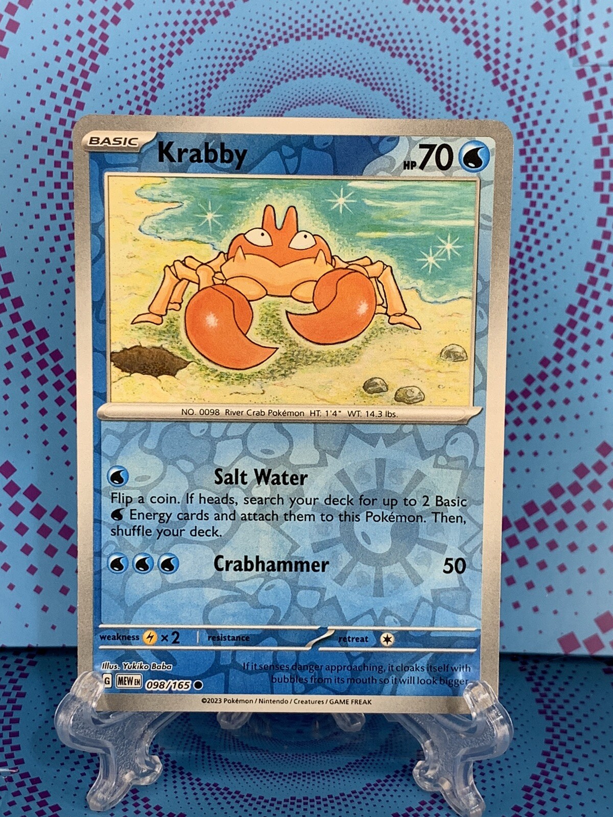 Krabby Reverse Holo - 098/165 - Scarlet & Violet 151 Pokemon TCG - NM 🔥🔥🔥