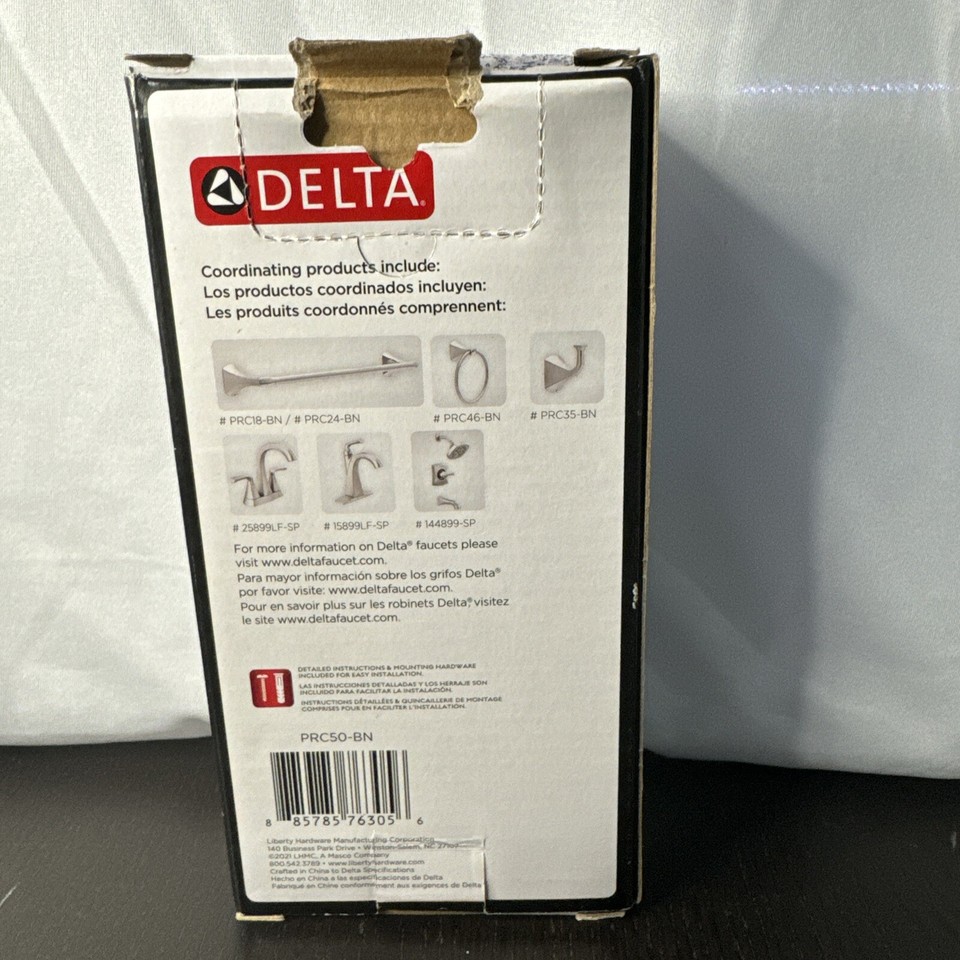 Delta Pierce Pivoting Toilet Paper Holder BRUSHED NICKEL PRC50BN