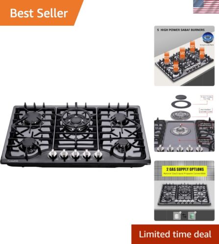 Built-In 30 Inch Gas Hob - 5 High-Efficiency Burners for Culinary Excellence