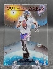 Lamar Jackson 2021 Clearly Donruss #OW-LJ Out of this World RED 44/49 Ravens