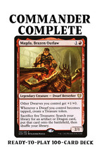 Magda, Brazen Outlaw DWARVES DRAGONS TREASURE Magic The Gathering Mazo Comandante Personalizado