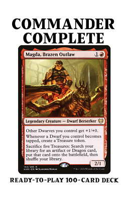 Magda, Brazen Outlaw DWARVES DRAGONS TREASURE Magic MTG Custom