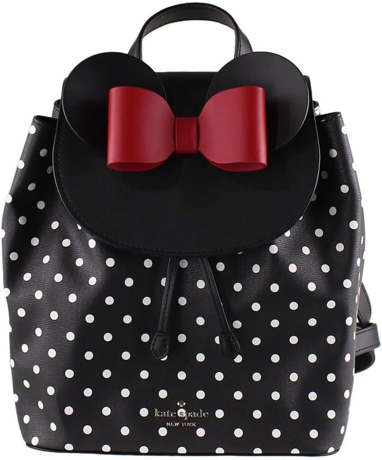 Kate Spade X Disney Minnie Mouse Neema Black Multi Saffiano Leather Backpack NWT Kate Spade New York x Minnie Mouse backpack black | eBay main image 4