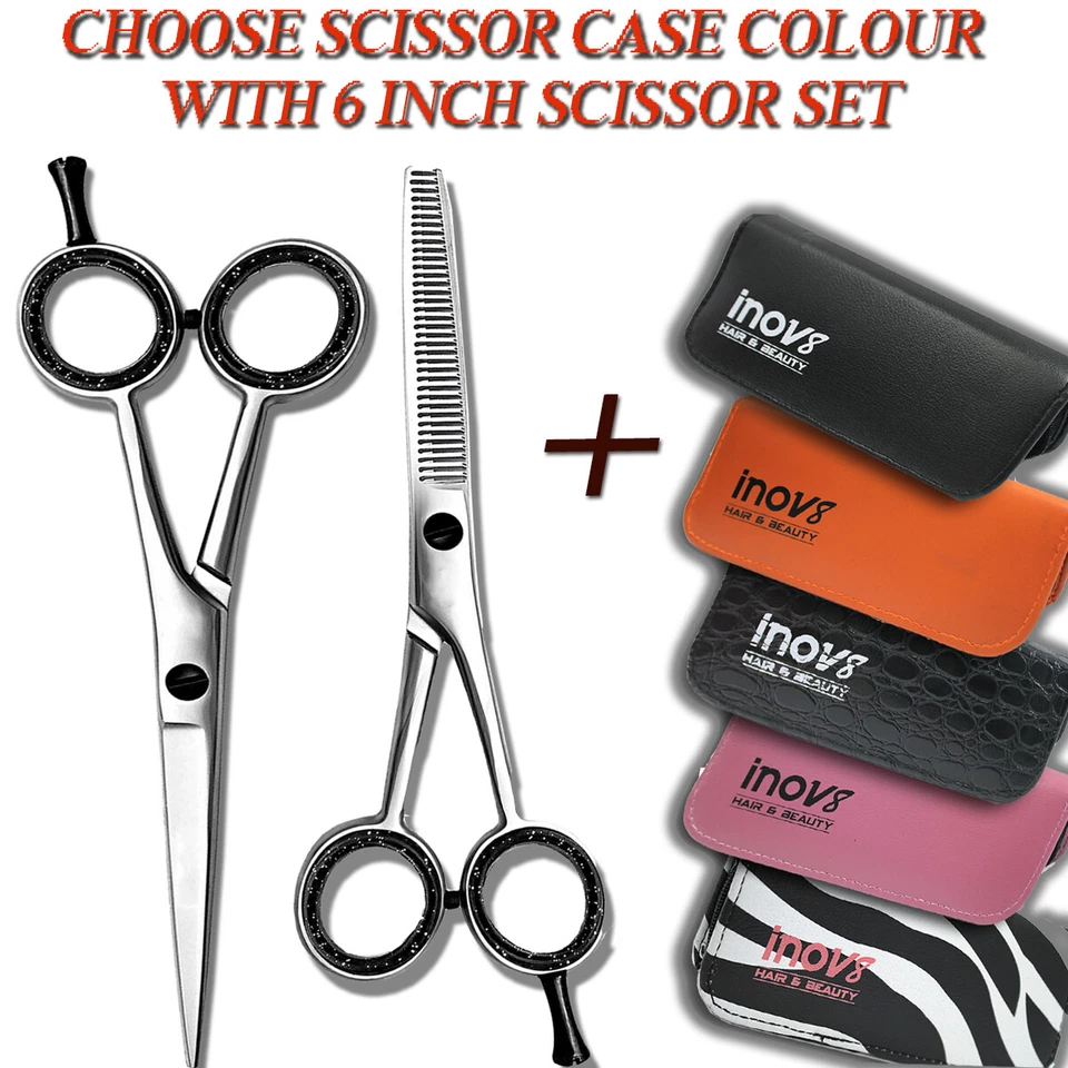 ATOZ SCISSORS Haarschneiden Ausdünnen Schere Schere Set Friseursalon Profi + Etui