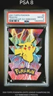 2001 TOPPS POKEMON JOHTO LEAGUE CHAMPIONS DIE-CUT EMBOSSED 5 PIKACHU PSA 8