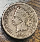 1861 Copper Nickel Indian Cent Nice Good Details CHRC