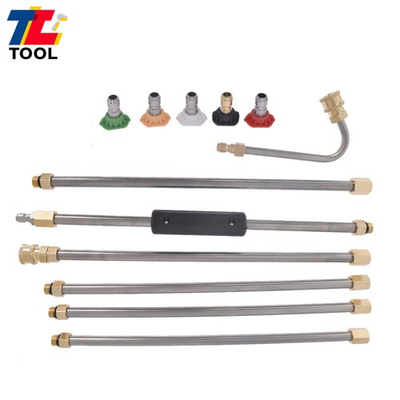 #ad 4000PSI 5 Cleaner Nozzle And Hose High Pressure Washer Extension Wand Set Kit $20.71