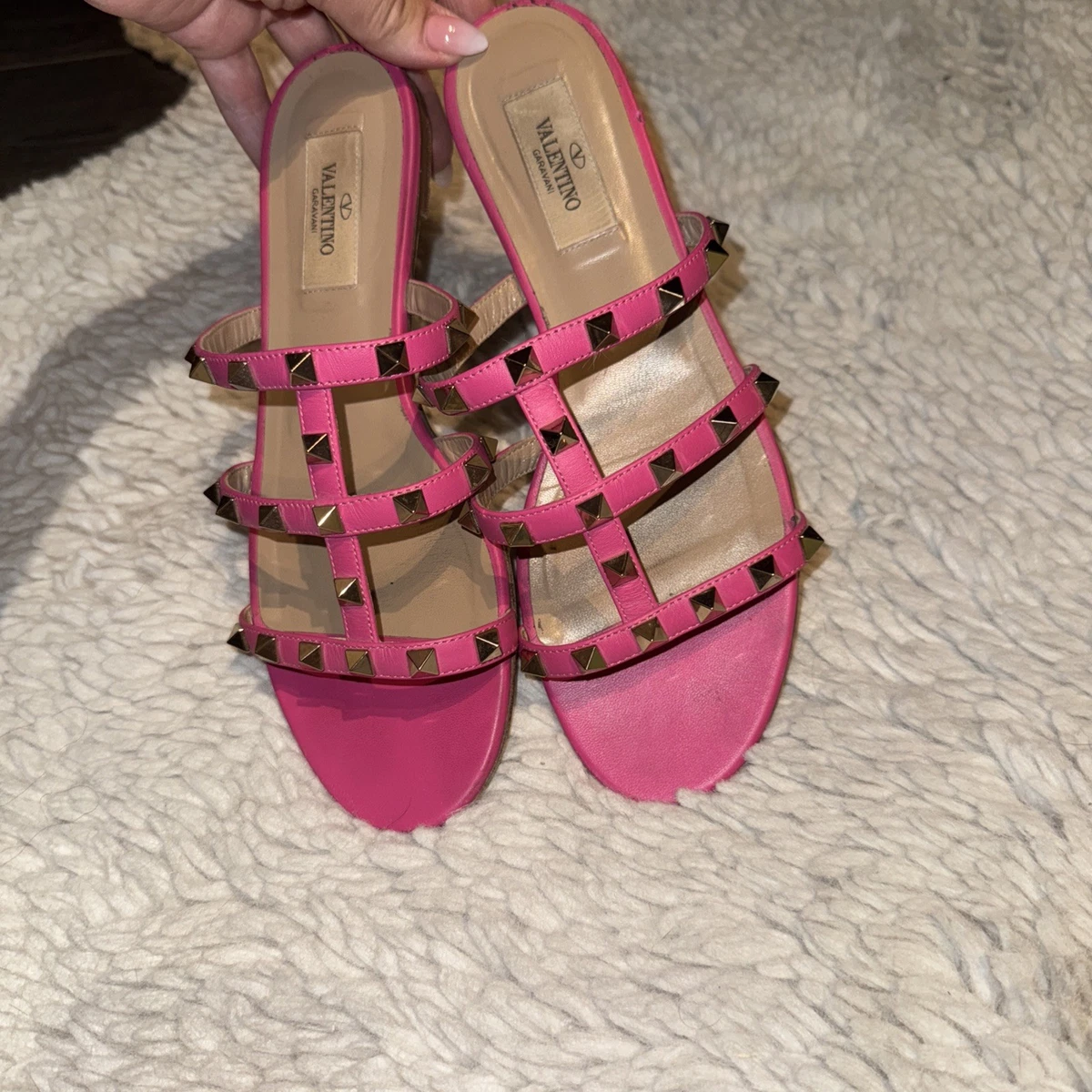 Valentino Rockstud Pink Sandals for Women for sale | eBay