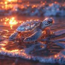 Sea Turtle Diamond Art Kits for Adults,Animal Full Round Drill 5D Diamond Art