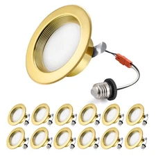 4-Inch Retrofit LED Recessed Lighting - 2700K-6000K Adjustable, 9W 800LM Dimm...