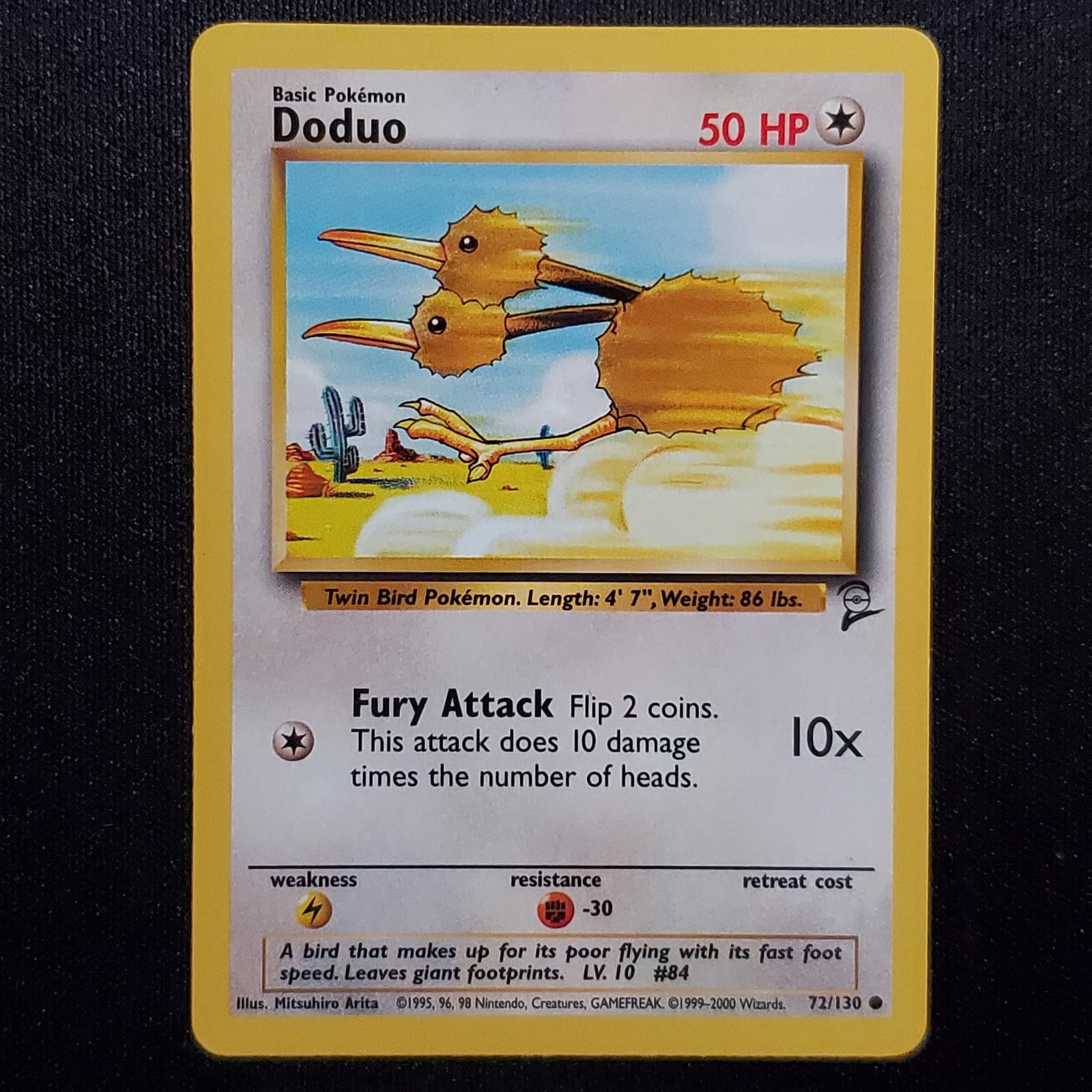 Doduo 72/130 Common Base Set 2 Pokemon Lightly Played