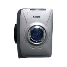 Coby CX-49 AM/FM Radio Cassette Player Auto Stop Mechanism Silver