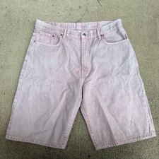 Levis Denim Shorts Mens 38 Pink 569 Loose Fit Jean Short Jorts Skater