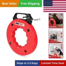 Fish Tape Wire Puller 50ft - Easy to use Cable Puller Tool with Double Loop T...
