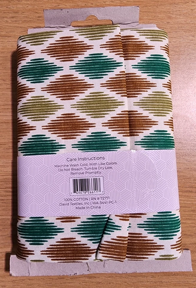 Corte de tela de algodón textiles David - precioso patrón de diamantes (1 yarda, 100 % algodón) Foto 3 de 3