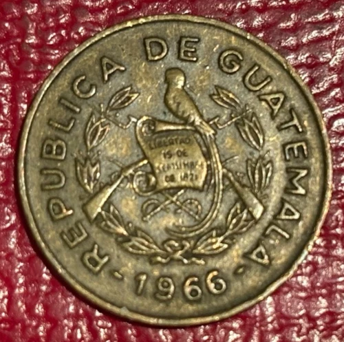 HIGH GRADE VF/XF 1966 GUATEMALA ONE CENTAVO COIN-AGT378