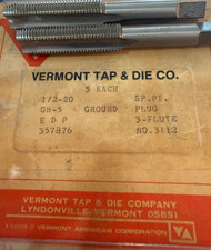 Vermont Tap 1/2-20 H5 Spiral Pt tap 7pc LOT