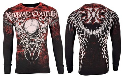 Xtreme Couture by Affliction Men's Thermal T-shirt Bare Bone