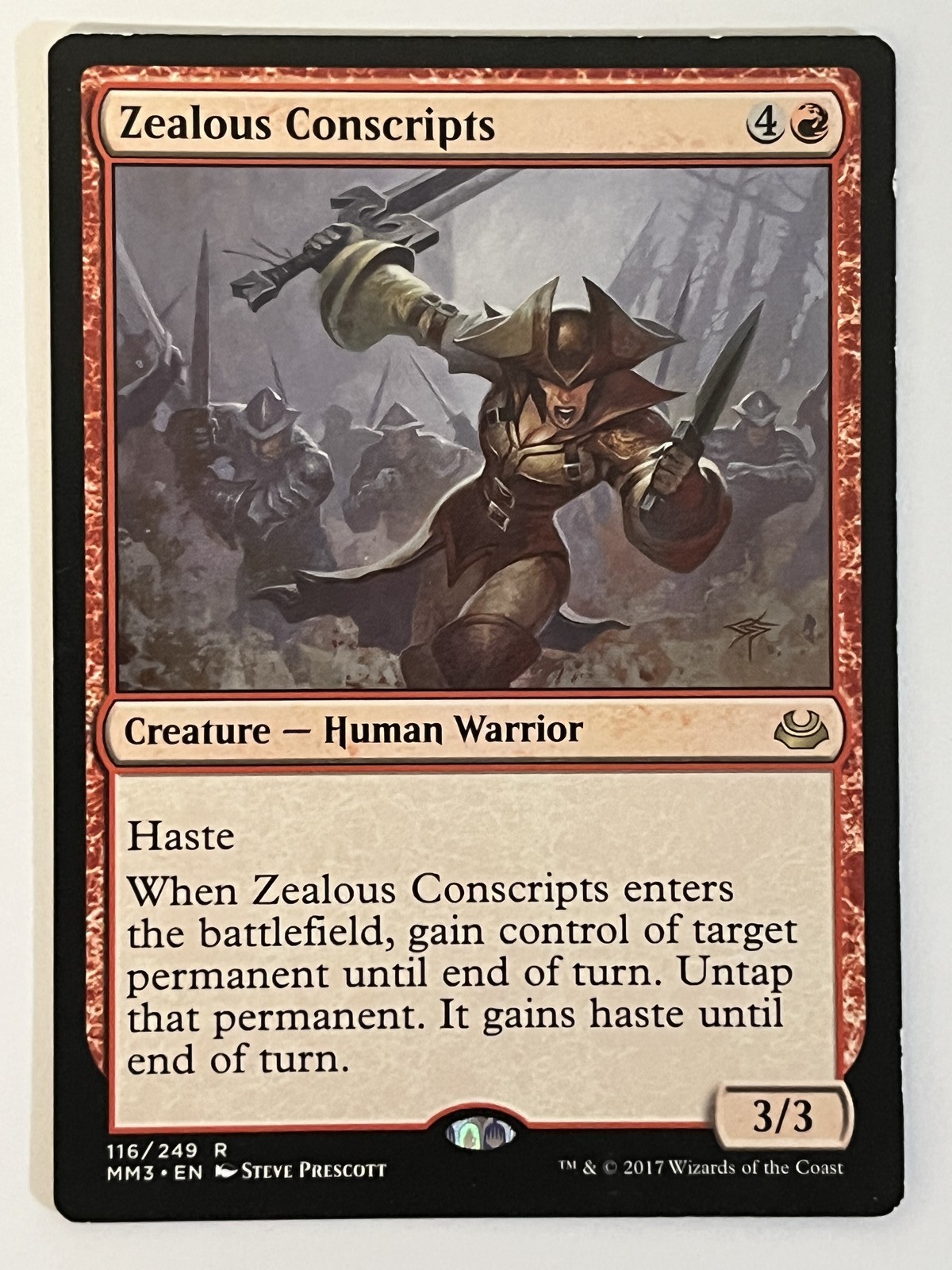 Zealous Conscripts Modern Masters 2017 Non-Foil Regular MTG LP