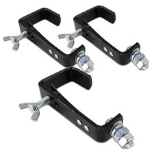 Beamz CC50SB Black Lighting G-Clamps 30kg Truss Mount Set of 3