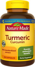 Nature Made Turmeric Curcumin 500mg, 120 Capsules for Antioxidant Support