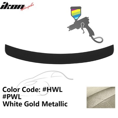 Fits 11-23 Chrysler 300 300C 300S ABS #HWL White Gold Metallic Trunk Spoiler