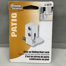 U 9879 White Step-On Sliding Patio Door Lock single pack New