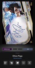 DIGITAL TOPPS WWE SLAM Ethan Page SUPER RARE BLUE CHROME SIGNATURE Read
