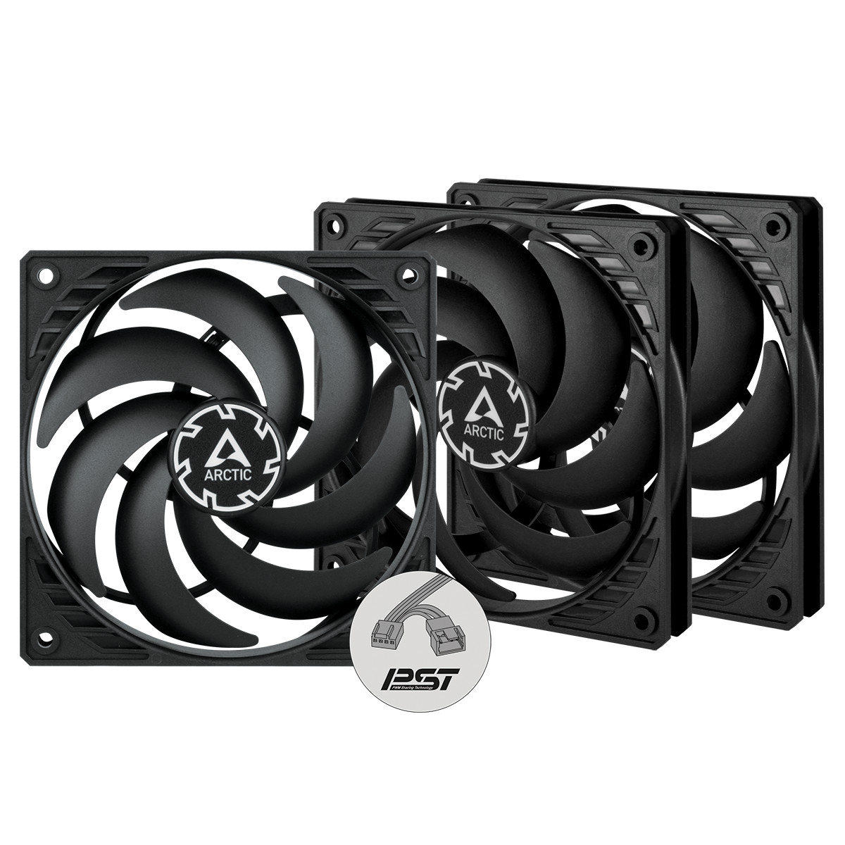 ARCTIC P12 PWM PST Slim (3xPack) 12cm 120mm Computer PC Case Cooling Fans
