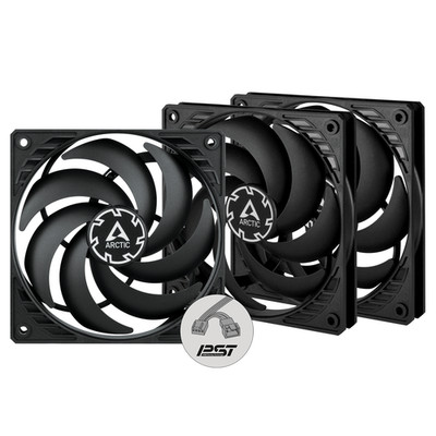 ARCTIC P12 PWM PST Slim (3xPack) 12cm 120mm Computer PC Gehäuse Lüfter
